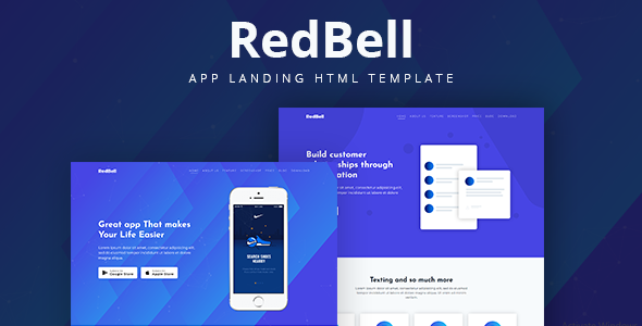 RedBell - Bootstrap 4 App Landing Template