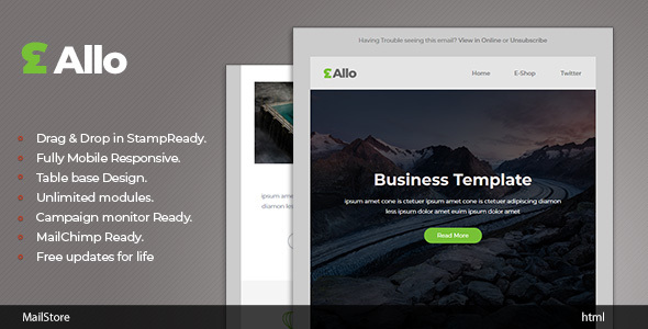 Allo - Responsive Email template with Stampready Builder