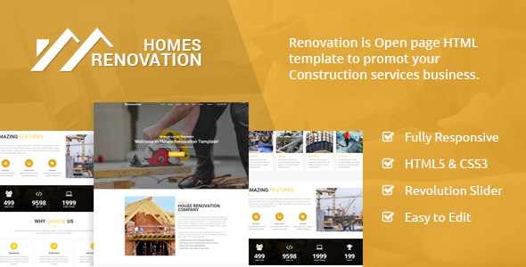 Homes Renovation - Landing Page