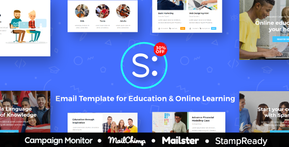 Spanda - Education & Online Learning Email Template - StampReady Builder + Mailster & Mailchimp