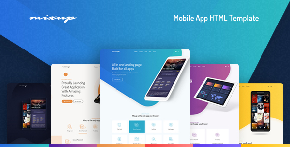 Mixup - App Landing Page HTML Template