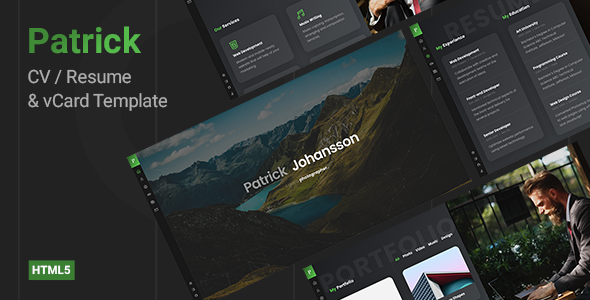 Patrick - vCard HTML Template