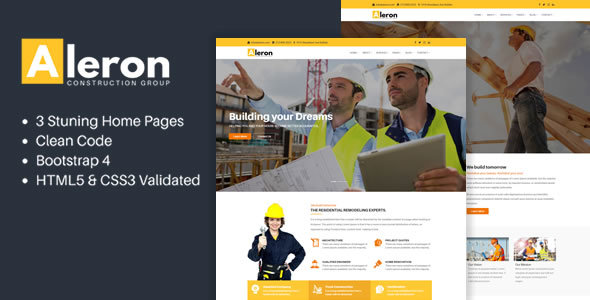 Aleron - Responsive Construction HTML Template