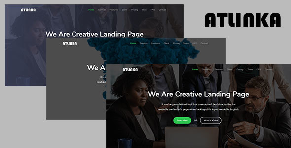 Atlinka - Responsive Bootstrap 4 Landing Template