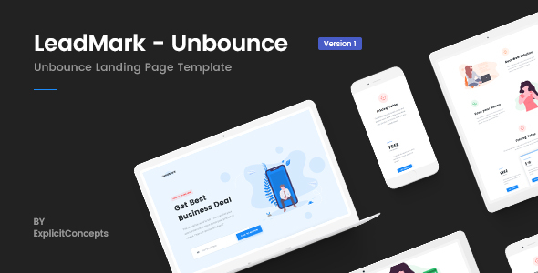 LeadMark - Lead Generation Unbounce Landing Page Template
