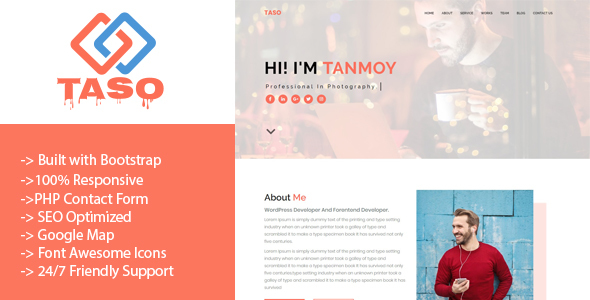 Taso - Personal Portfolio Template