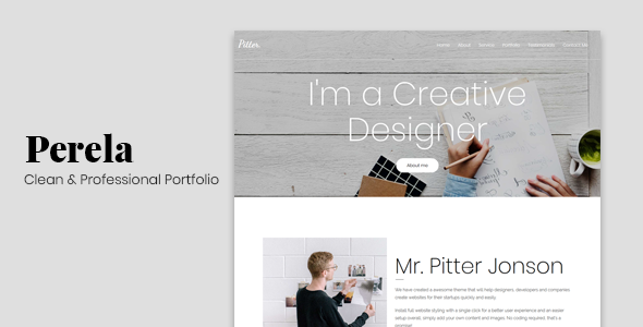 Perela - Clean & Professional Portfolio