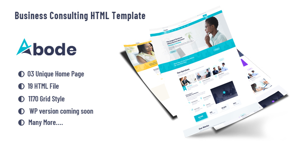 ABODE - Consulting, Finance, Business  HTML5 Bootstrap 4 Template