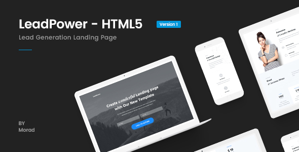 LeadPower - Lead Generation HTML5 Landing Page Template