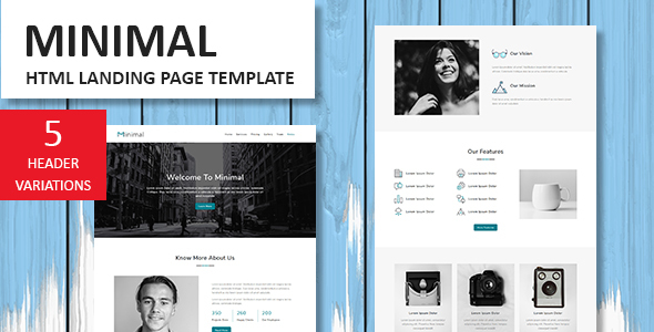Minimal - Multipurpose Responsive Landing Pages