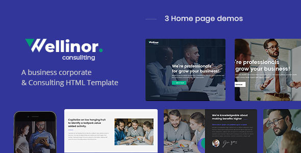Wellinor - Business Consulting HTML Template