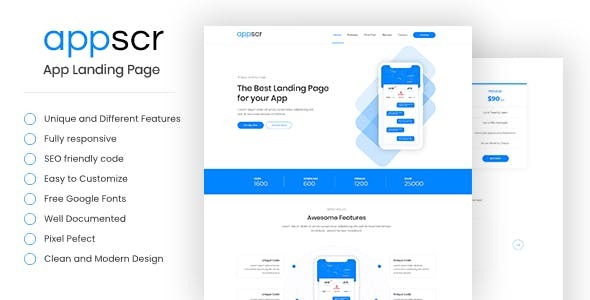 Appscr - HTML5 App Landing Page