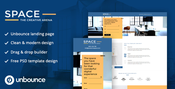 Unbounce Landing Page Template - SPACE