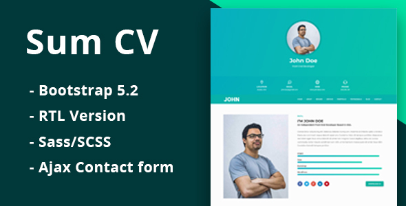Sum - Personal Portfolio & Resume HTML Template