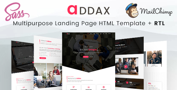 Addax | Multi-Purpose Landing Page HTML Templates