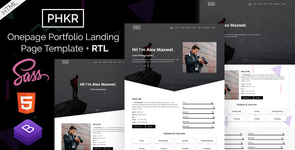 Phkr - Black and White Portfolio HTML Template