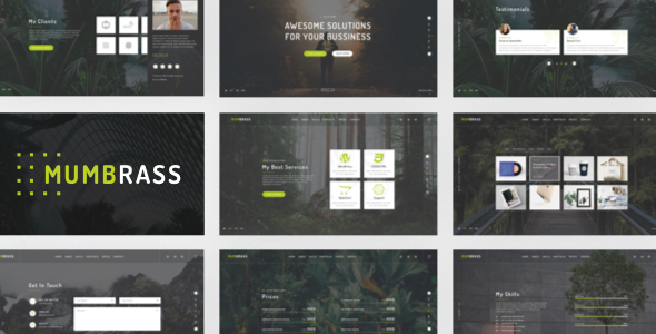 Mumbrass - Full Screen Personal Portfolio HTML Template