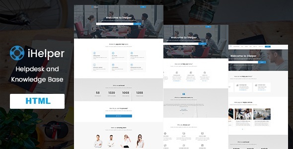 iHelper - Helpdesk and Knowledge Base HTML Template