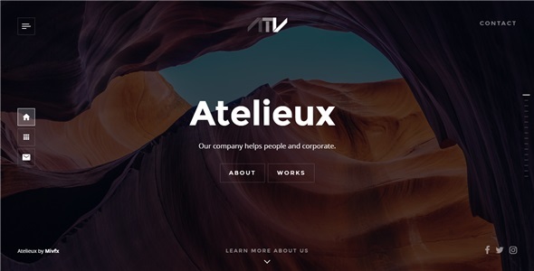Atelieux - Fullscreen Portfolio Website Template