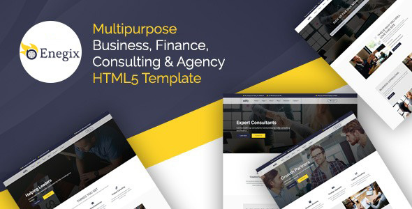 Enegix - Multipurpose Business, Finance, Consultaing & Agency Web Template