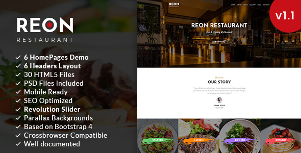 Reon | Restaurant HTML5 Template