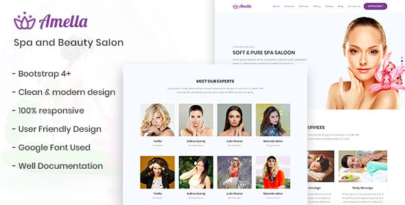 Amella - Spa and Beauty Salon Template