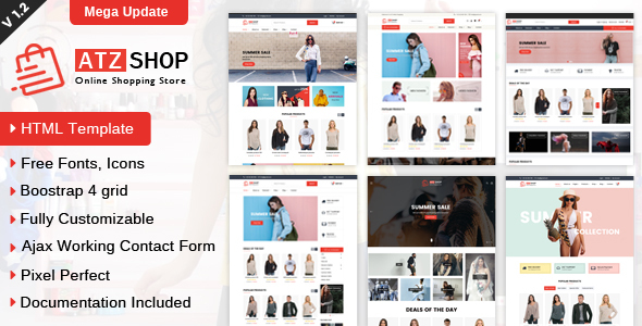 ATZ Shop - Online Shopping Store HTML Template