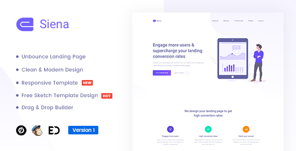 Siena - Marketing Unbounce Landing Page Template