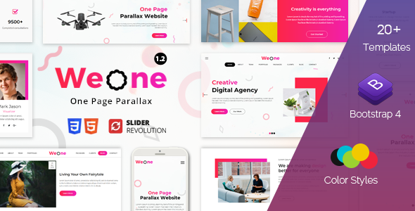 Weone - One Page Parallax HTML5