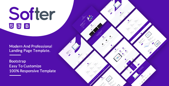 Softer - SaaS & Software HTML5 Landing Page