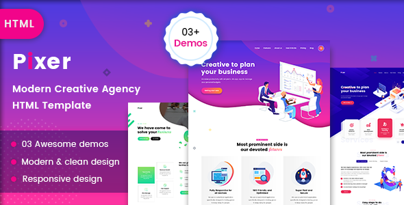 Pixer - Creative Digital Agency HTML Template