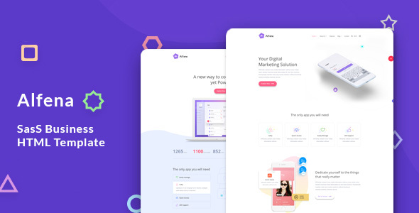 Alfena - SaaS, Software & WebApp Template