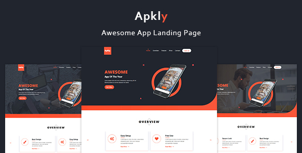 Apkly - App Landing Page Template