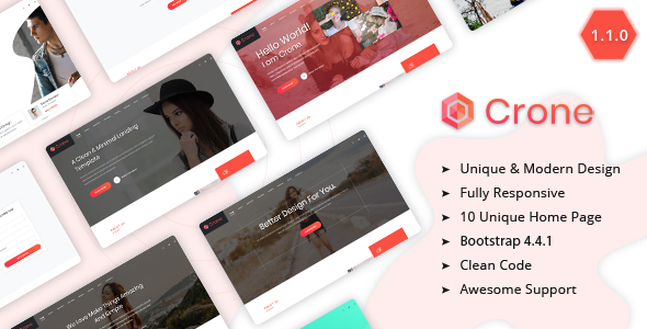 Crone - Creative Multipurpose Landing Page Template