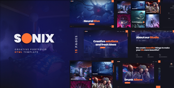 Sonix - Creative Portfolio Showcase Template