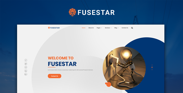 Fusestar Responsive HTML5 Electrical Template