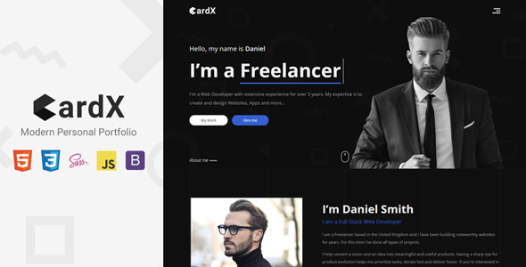 CardX - Modern Personal Portfolio Template