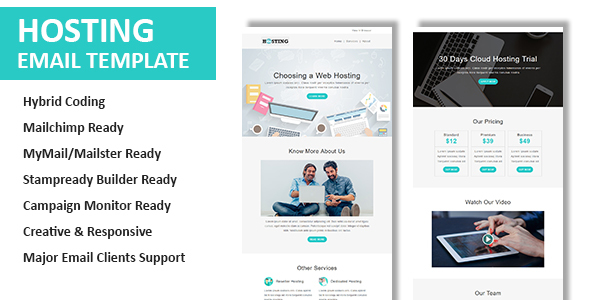 Hosting - Multipurpose Responsive Email Template with Online StampReady & Mailchimp Editors