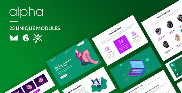 Alpha Email-Template + Online Builder