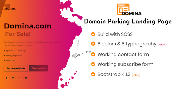 DOMINA - Domain Sale And Auction Landing Page