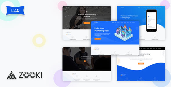 Zooki - Landing Page Template