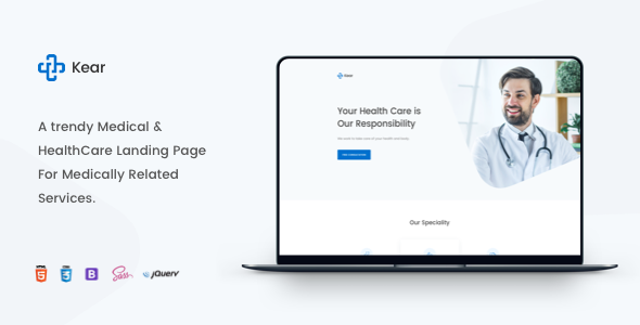 Kear - Medical & Healthcare Landing Page Template