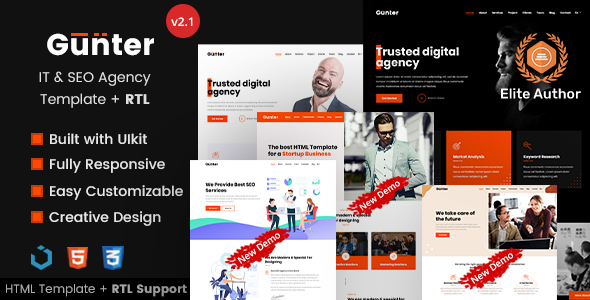 Gunter - IT & SEO Agency HTML Template