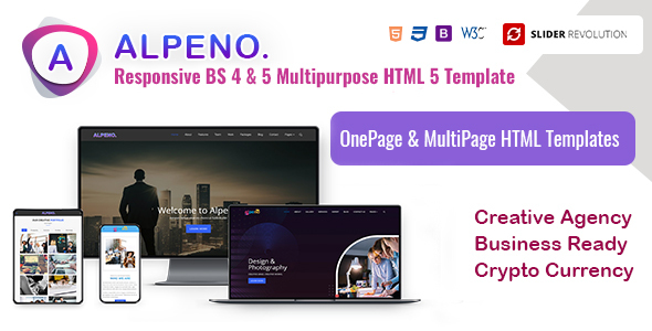 Alpeno - Bootstrap Responsive HTML Template