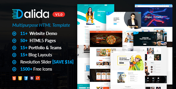 Dalida - Creative Multi-Purpose HTML Template