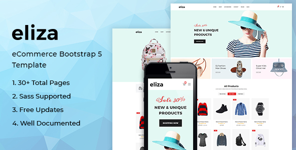 Eliza - Fashion Store HTML Template based on Bootstrap 5