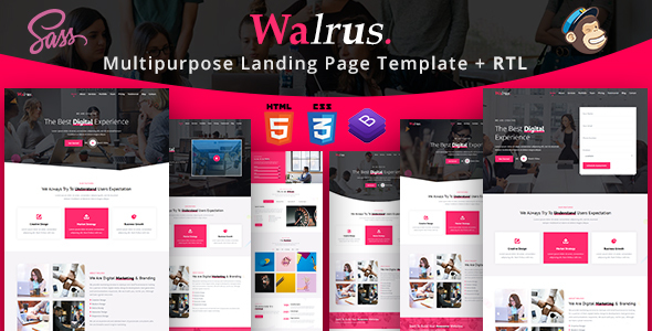 Walrus | Multi-Purpose Landing Page HTML Template