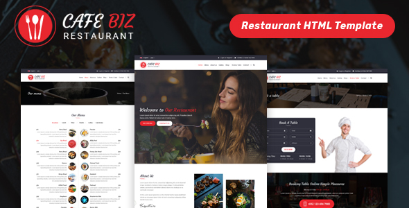 Cafe Biz | Restaurant & Food HTML Template