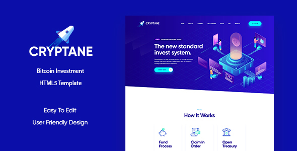 Cryptane - Bitcoin and Cryptocurrency HTML Landing Page