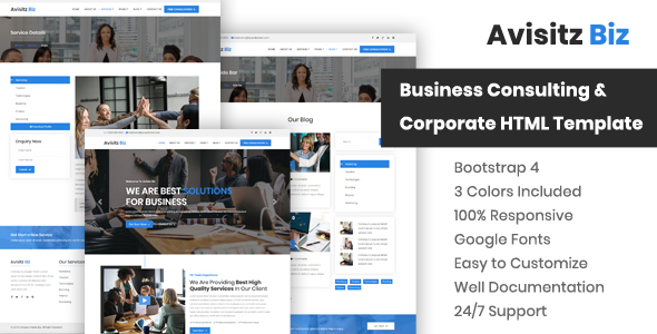 Avisitz Biz - Corporate Business HTML5 Template